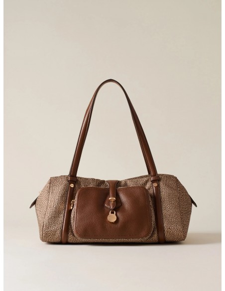 Borsa a spalla Borbonese Beige/marrone