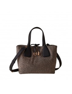 Borsa a mano Borbonese Naturale/nero