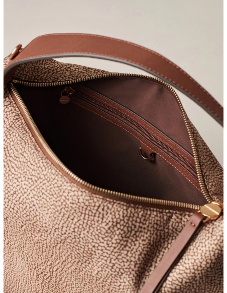 Borsa a spalla Borbonese Beige/marrone