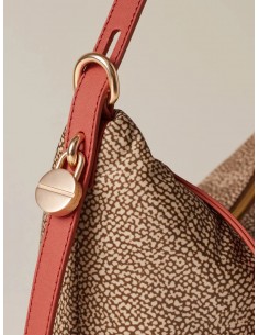 Borsa a spalla Borbonese Beige/red papaya 2