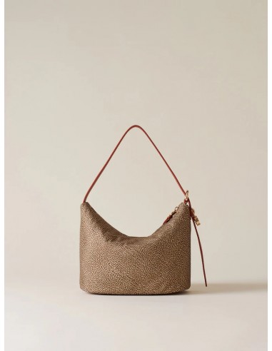 Borsa a spalla Borbonese Beige/red papaya