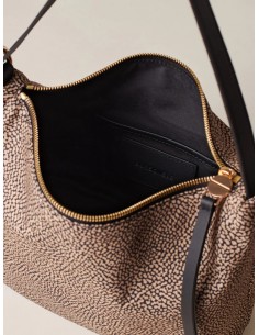 Borsa a spalla Borbonese Naturale/nero 2
