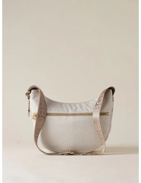 Borsa a tracolla Borbonese White cotton