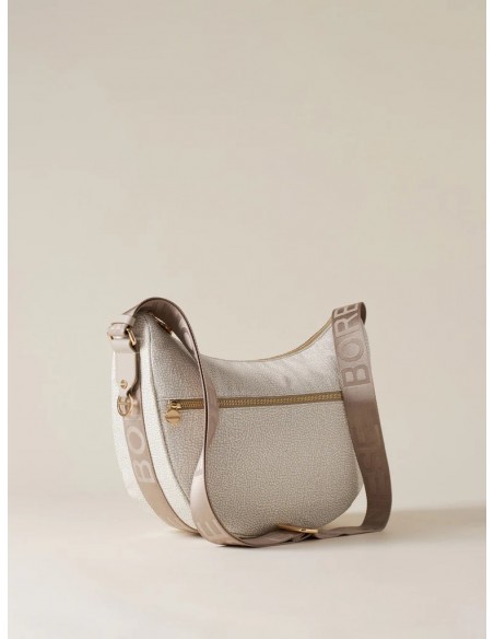 Borsa a tracolla Borbonese White cotton