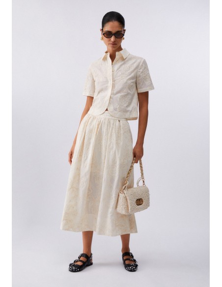 Camicia Liu-Jo Natural flower sequi