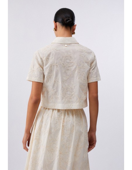 Camicia Liu-Jo Natural flower sequi