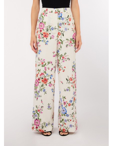 Pantalone Liu-Jo Glam white blossom
