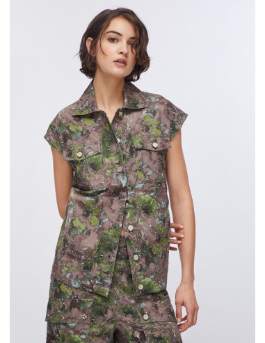 Gilet Liu-Jo Dk.olive comouflower