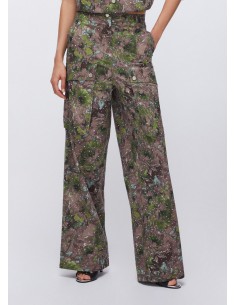 Pantalone Liu-Jo Dk.olive comouflower 2