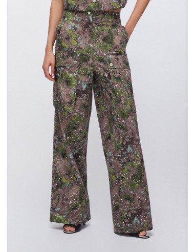 Pantalone Liu-Jo Dk.olive comouflower