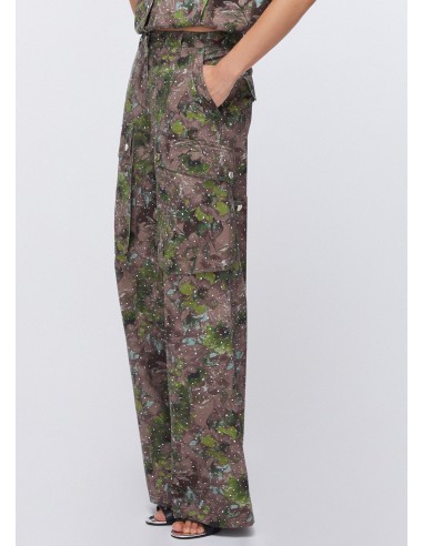 Pantalone Liu-Jo Dk.olive comouflower
