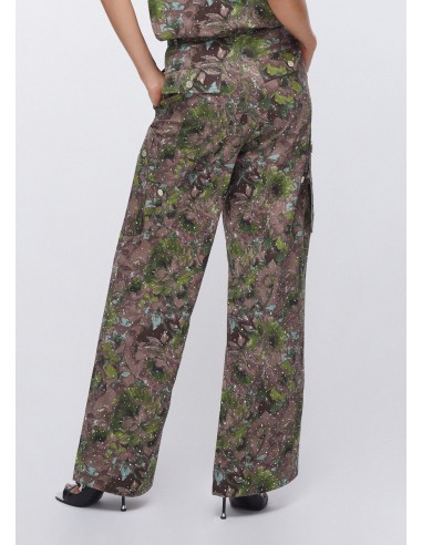 Pantalone Liu-Jo Dk.olive comouflower