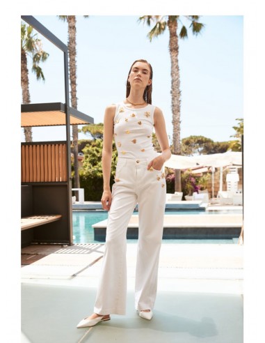 Jeans Trashandluxury Bianco