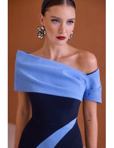 Abito Carla Ruiz Blu-celeste 2