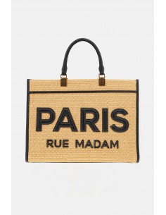 Borsa a mano Rue Madam Paris Straw black