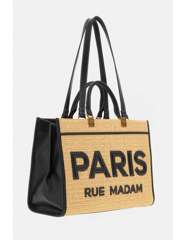 Borsa a mano Rue Madam Paris Straw black