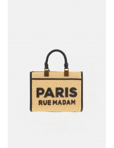 Borsa a mano Rue Madam Paris Straw black