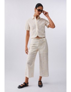 Pantalone Liu-Jo Natural flower sequi