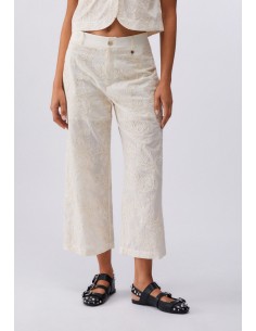 Pantalone Liu-Jo Natural flower sequi 2
