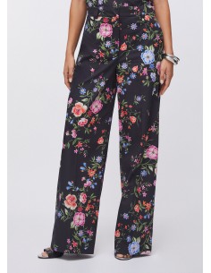 Pantalone Liu-Jo Noir blossom 2
