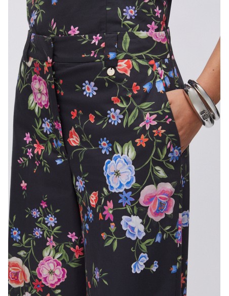 Pantalone Liu-Jo Noir blossom
