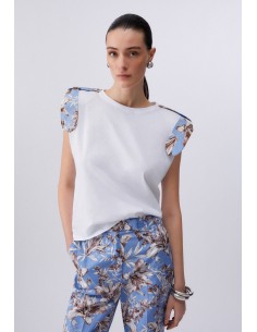 T-shirt Liu-Jo Bco/br.bl.wave lily 2