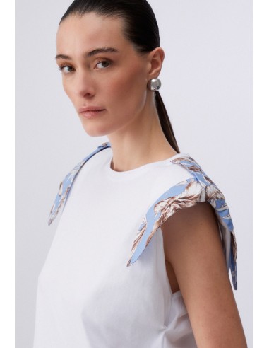 T-shirt Liu-Jo Bco/br.bl.wave lily