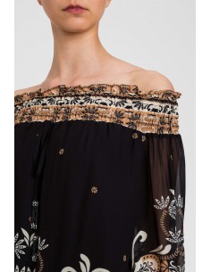 Blusa Twinset St. foulard nero 2