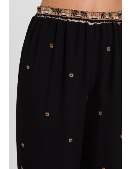 Pantalone Twinset St. foulard nero