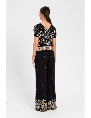 Pantalone Twinset St. foulard nero