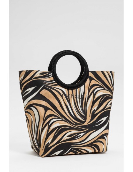 Borsa a mano Twinset St.foulard nero