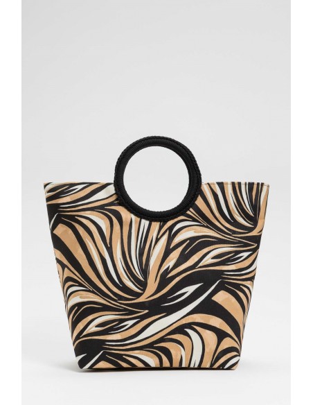 Borsa a mano Twinset St.foulard nero