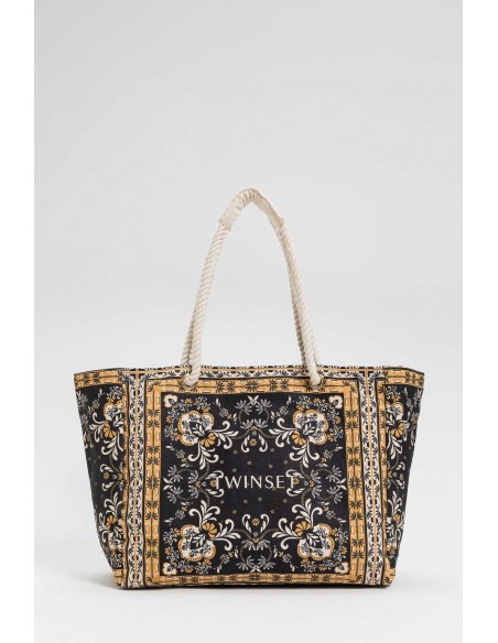 Borsa a spalla Twinset St. foulard nero