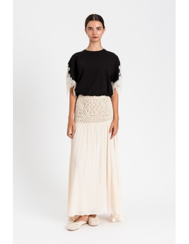 Blusa Twinset Nero/vaniglia