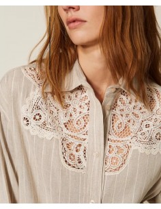 Camicia Twinset Riga fog/vaniglia 2
