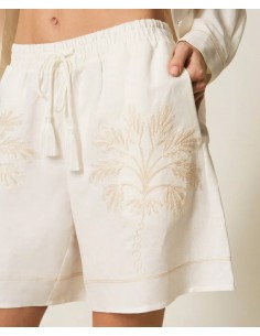 Pantaloncini Twinset Vaniglia/fog 2