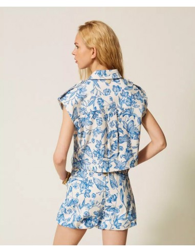 Gilet Twinset Off white/blue medio