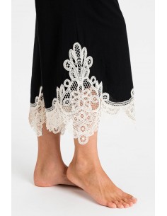 Pantalone Twinset Nero/vaniglia 2