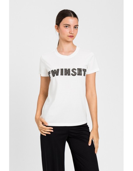 T-shirt Twinset Off whithe