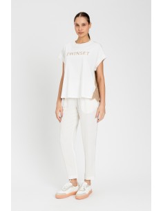 T-shirt Twinset Off white/incense