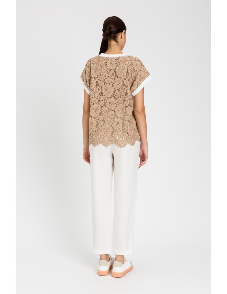 T-shirt Twinset Off white/incense