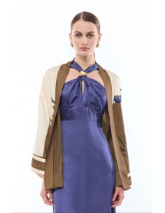 Giacca Nenette Avorio-marrone 2